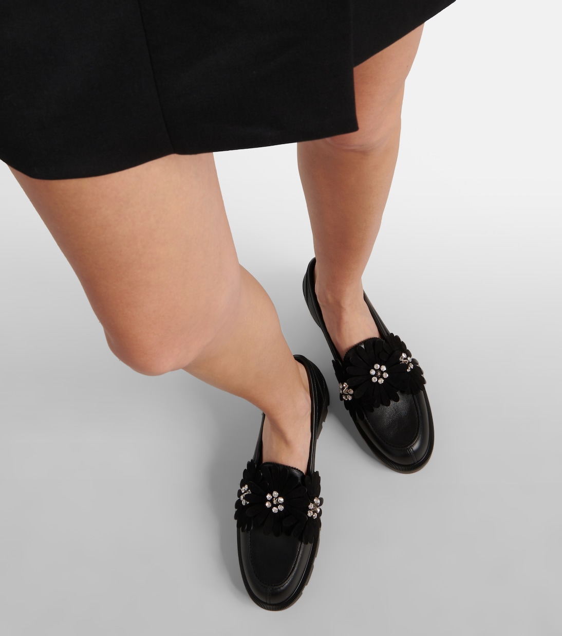 Flora Moc embellished leather loafers | Christian Louboutin