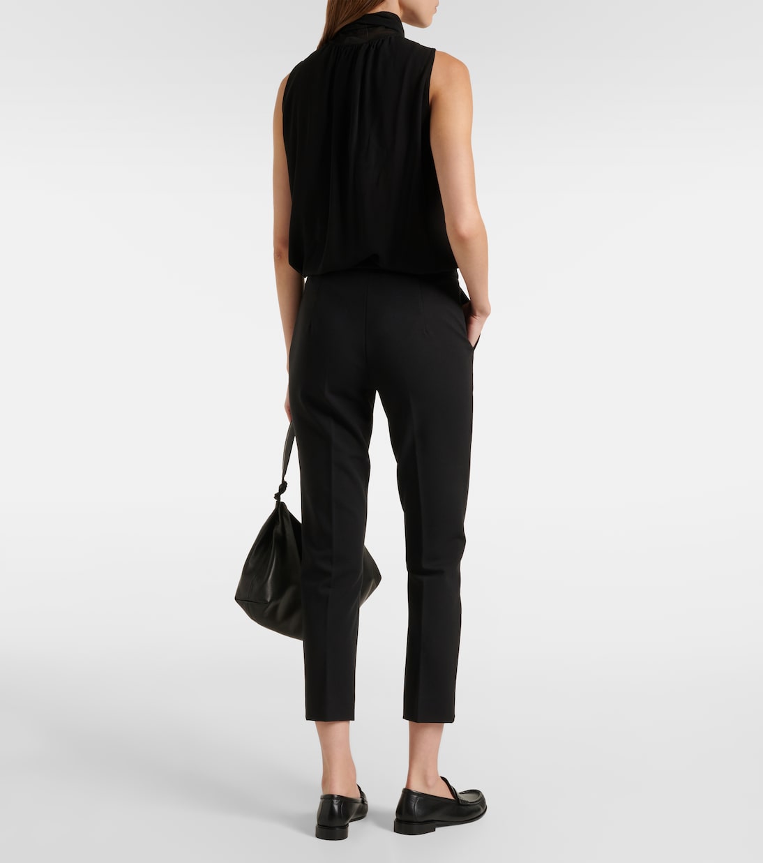 Cropped jersey slim pants | Max Mara