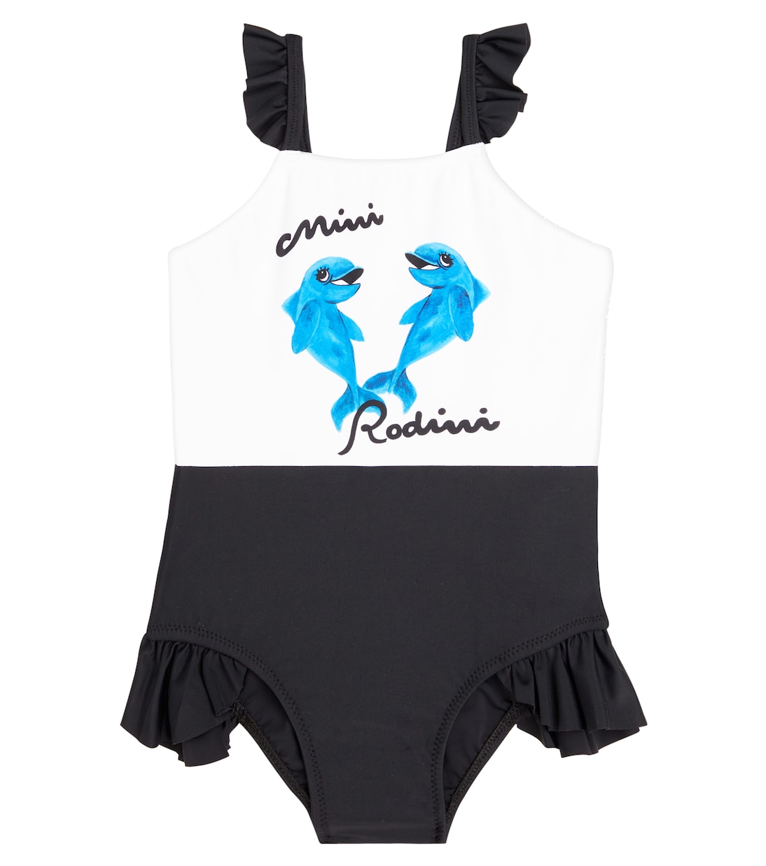 Dolphins ruffled swimsuit | Mini Rodini