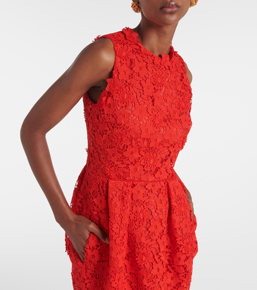 Robe midi Alani en dentelle | Safiyaa