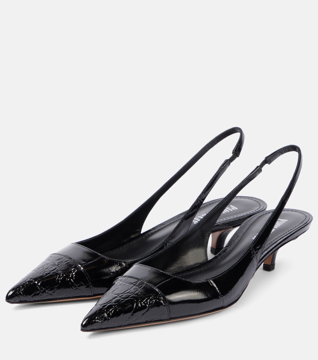 Miranda 35 patent leather slingback pumps | Paris Texas
