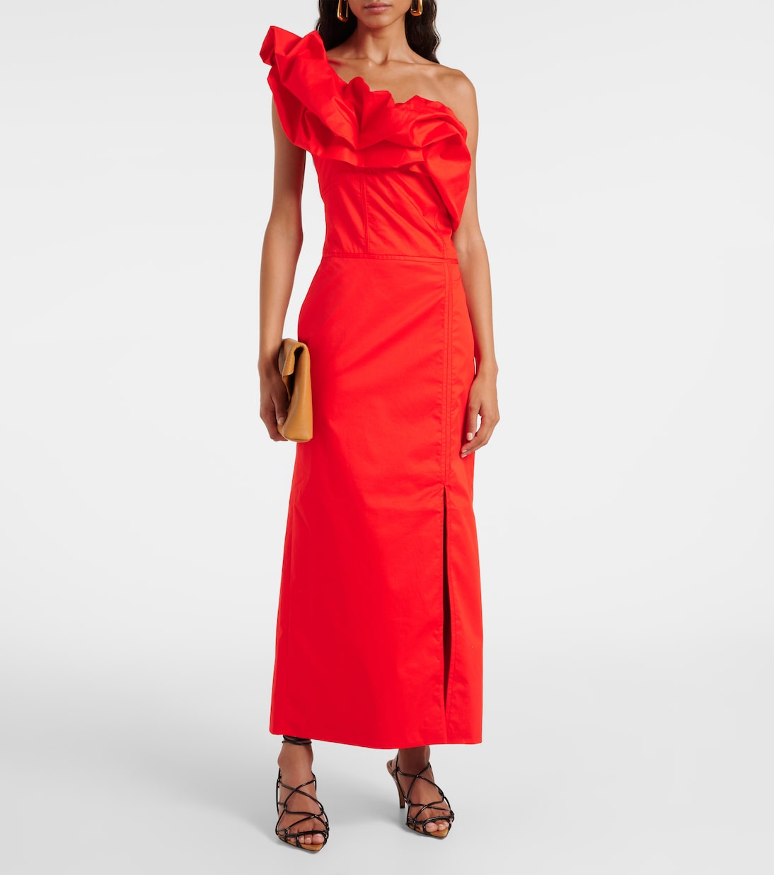 One-Shoulder-Robe aus Popeline | Johanna Ortiz