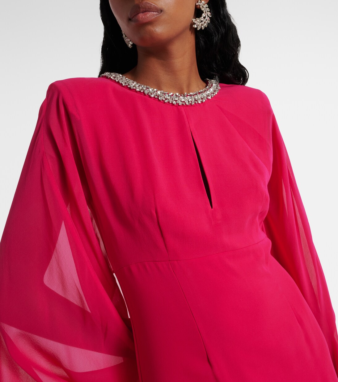 Robe longue en soie à sequins | Roland Mouret