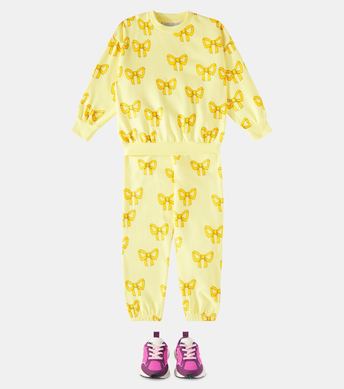 Bow cotton jersey sweatpants | Mini Rodini