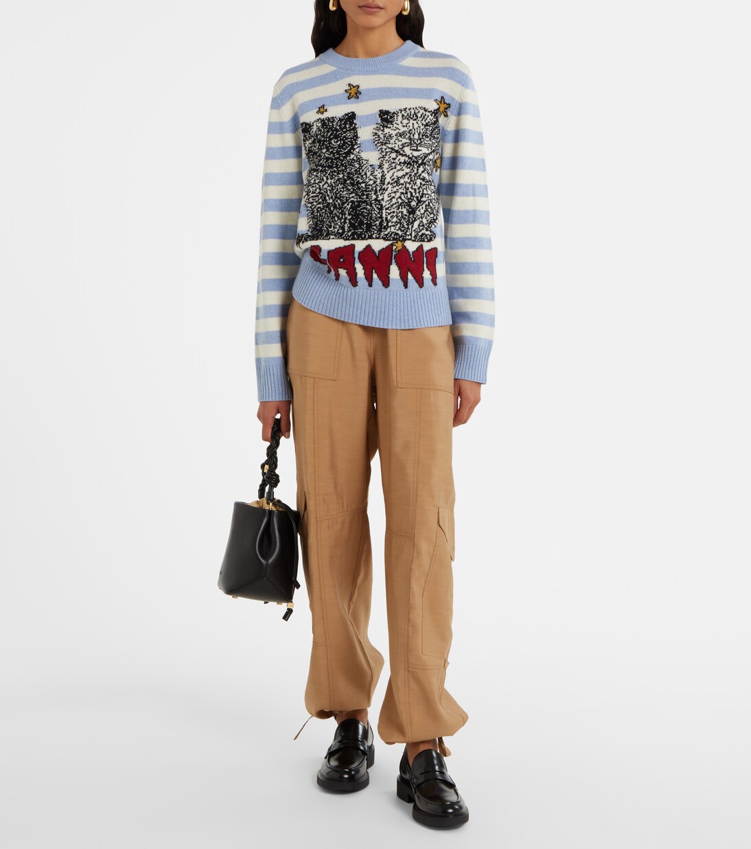 Pantalon ample à taille haute | Ganni