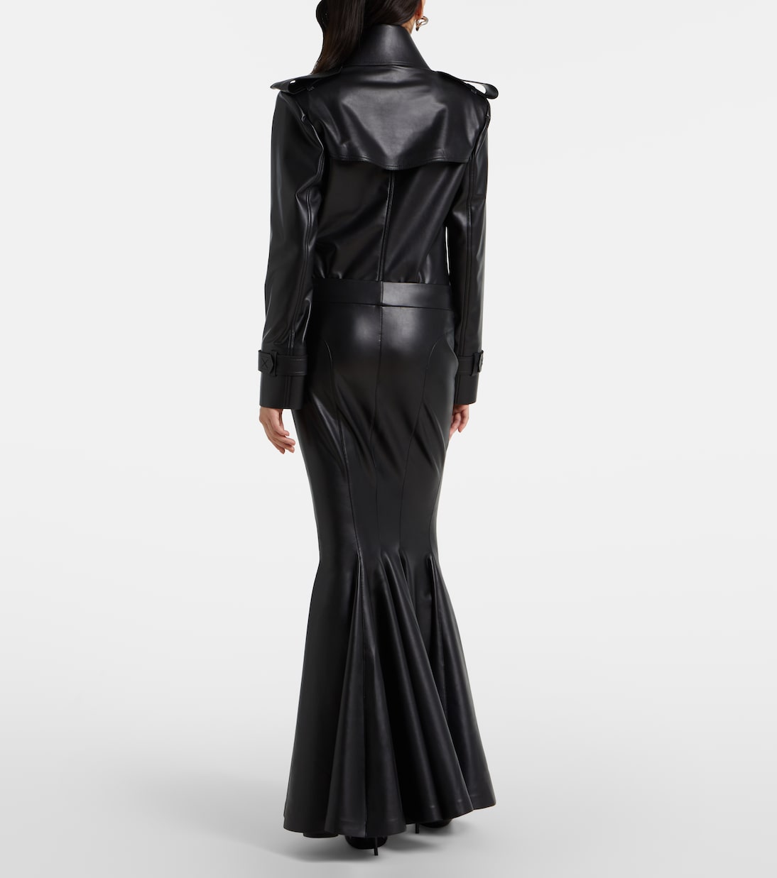 Maxirock aus Lederimitat | Norma Kamali