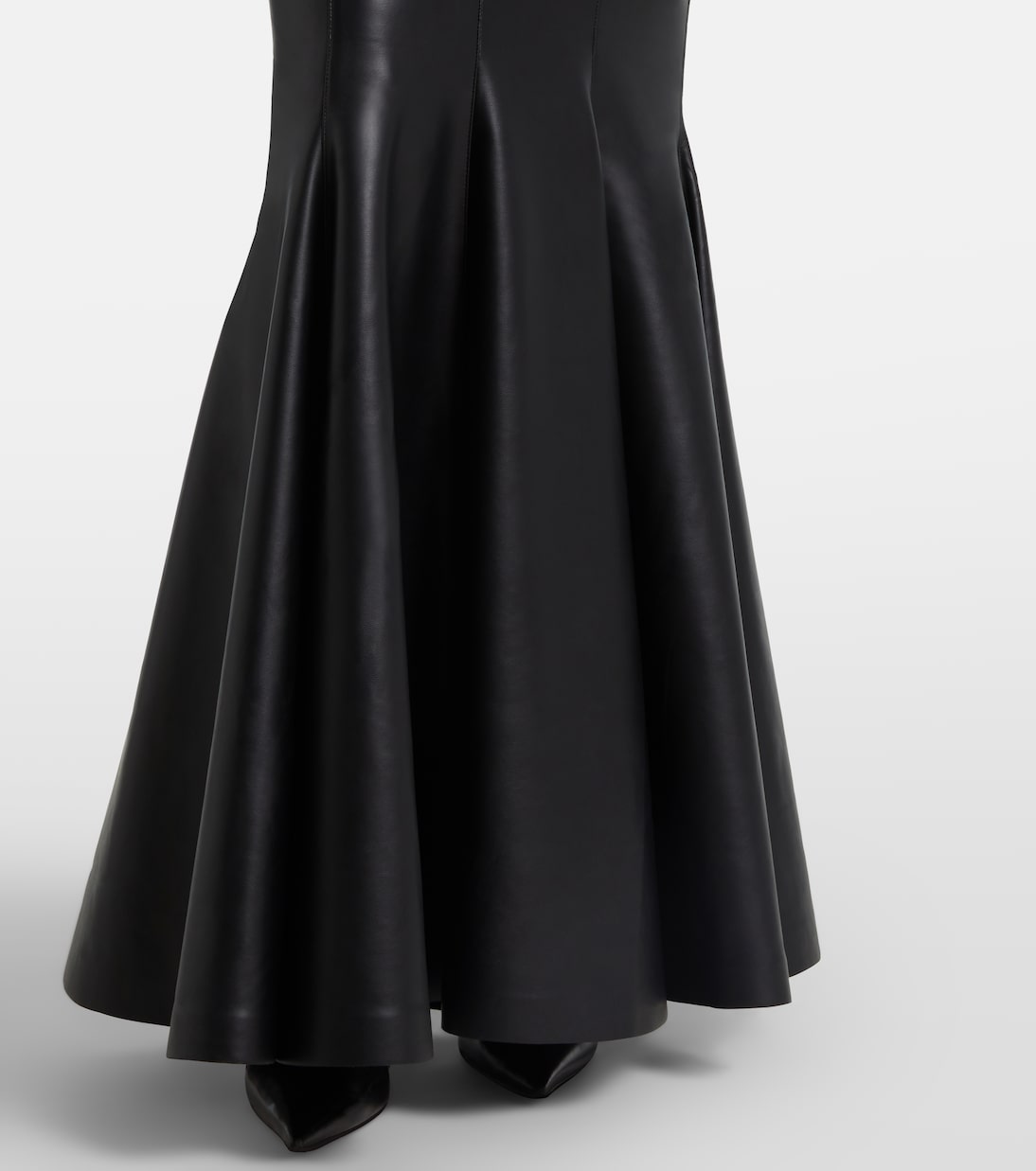 Maxirock aus Lederimitat | Norma Kamali