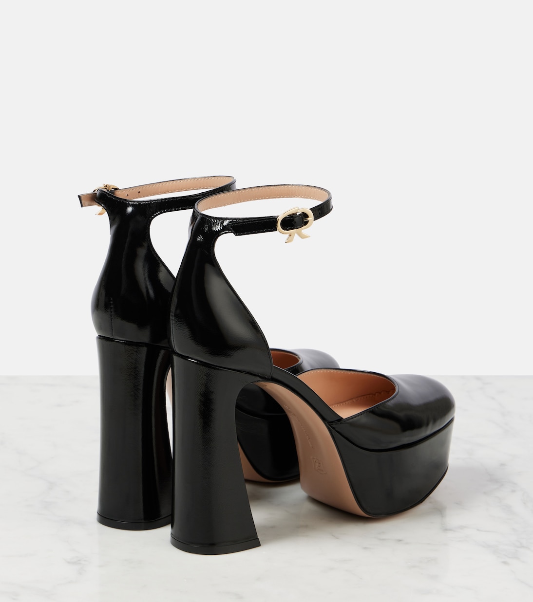 Plateau-Pumps Bessie 100 aus Lackleder | Gianvito Rossi