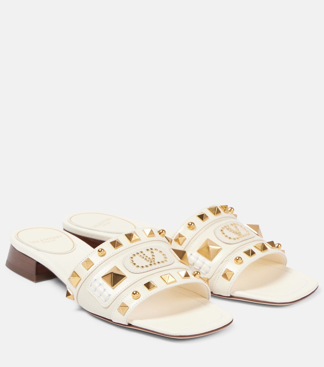 Plaster Caster studded leather slides | Valentino Garavani
