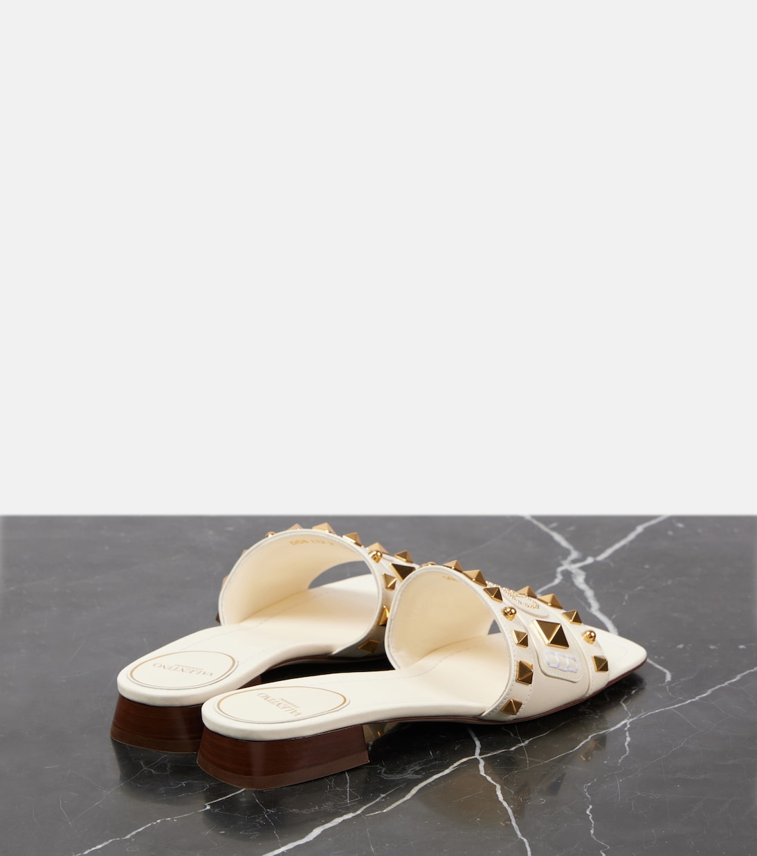 Plaster Caster studded leather slides | Valentino Garavani