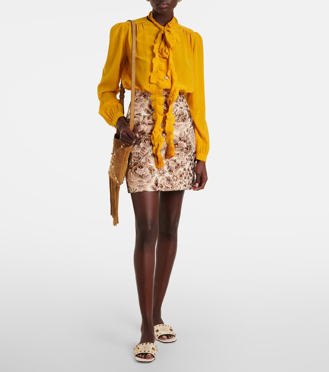 Plaster Caster studded leather slides | Valentino Garavani