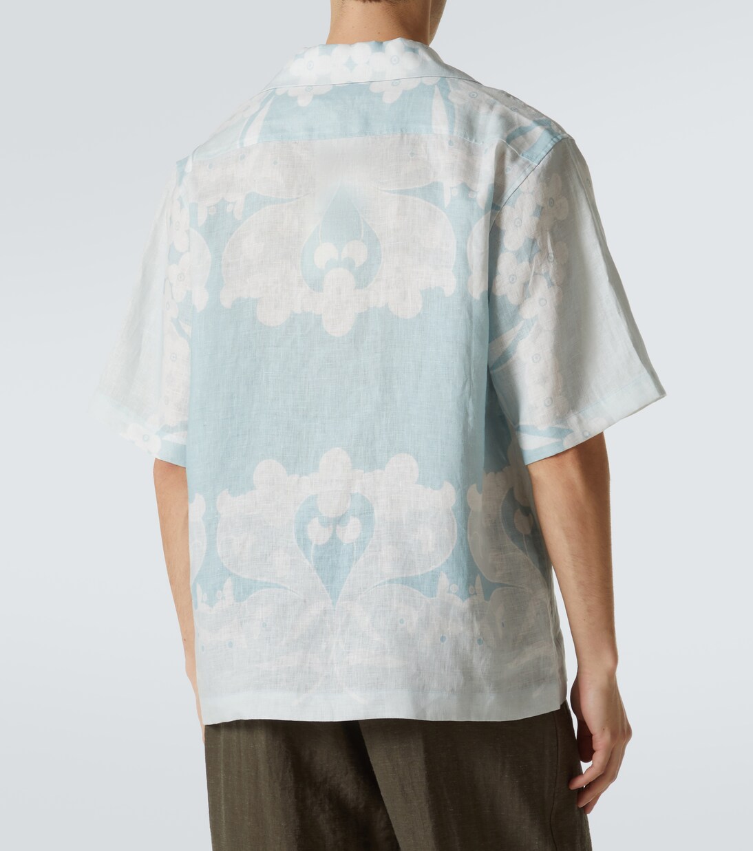 Paradise Floral linen bowling shirt | Commas