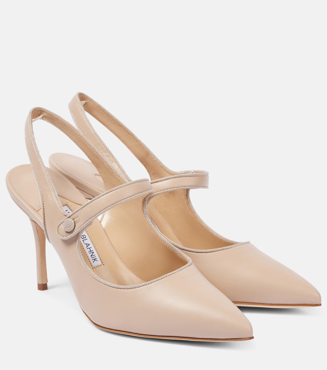 Campari 90 suede slingback pumps | Manolo Blahnik