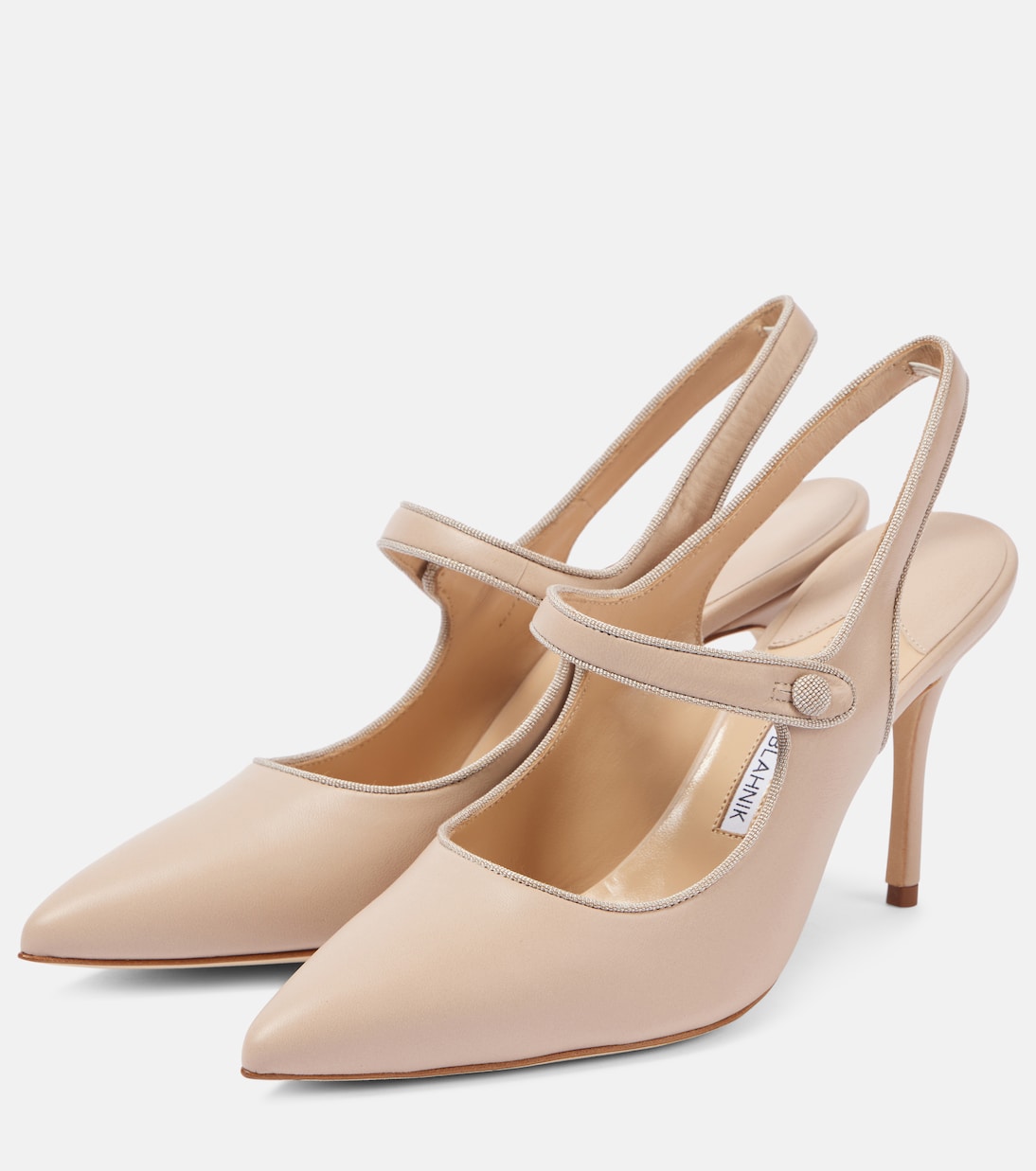 Campari 90 suede slingback pumps | Manolo Blahnik