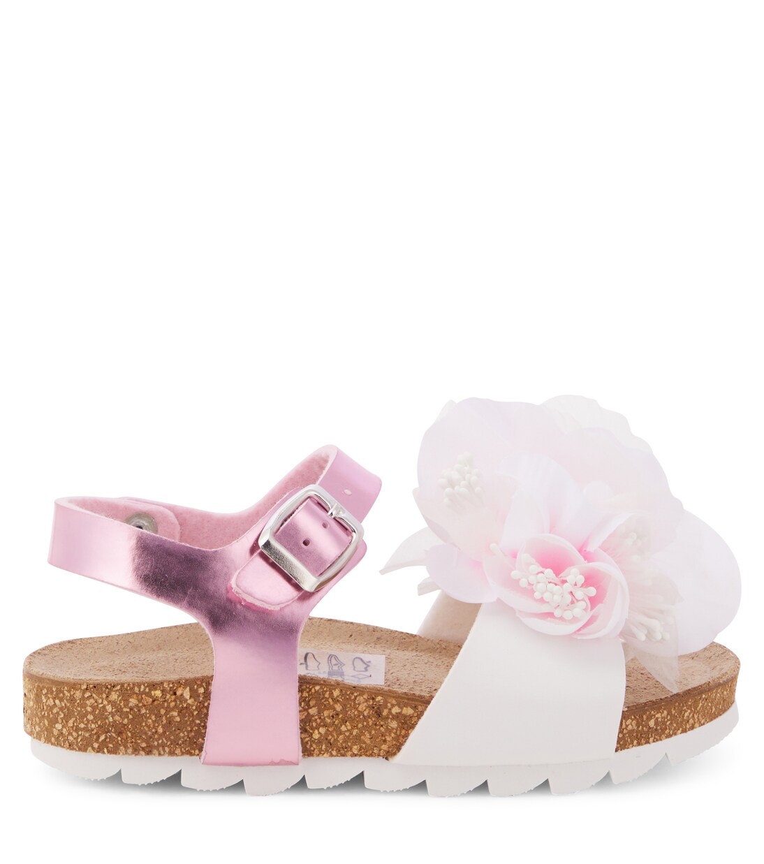 Floral-appliqué sandals | Monnalisa