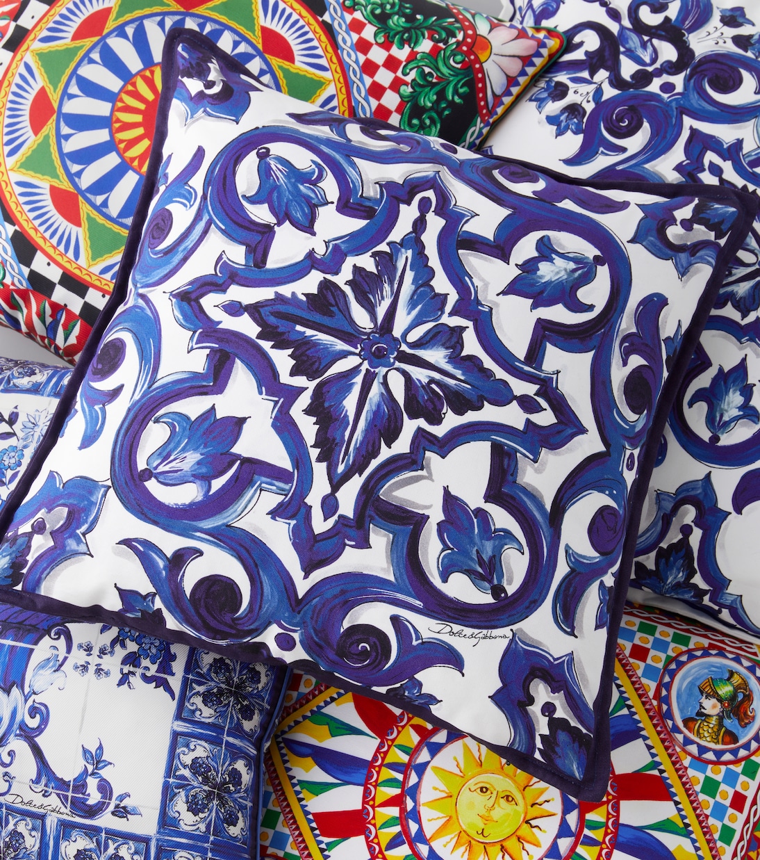 Small printed canvas cushion | Dolce&Gabbana Casa