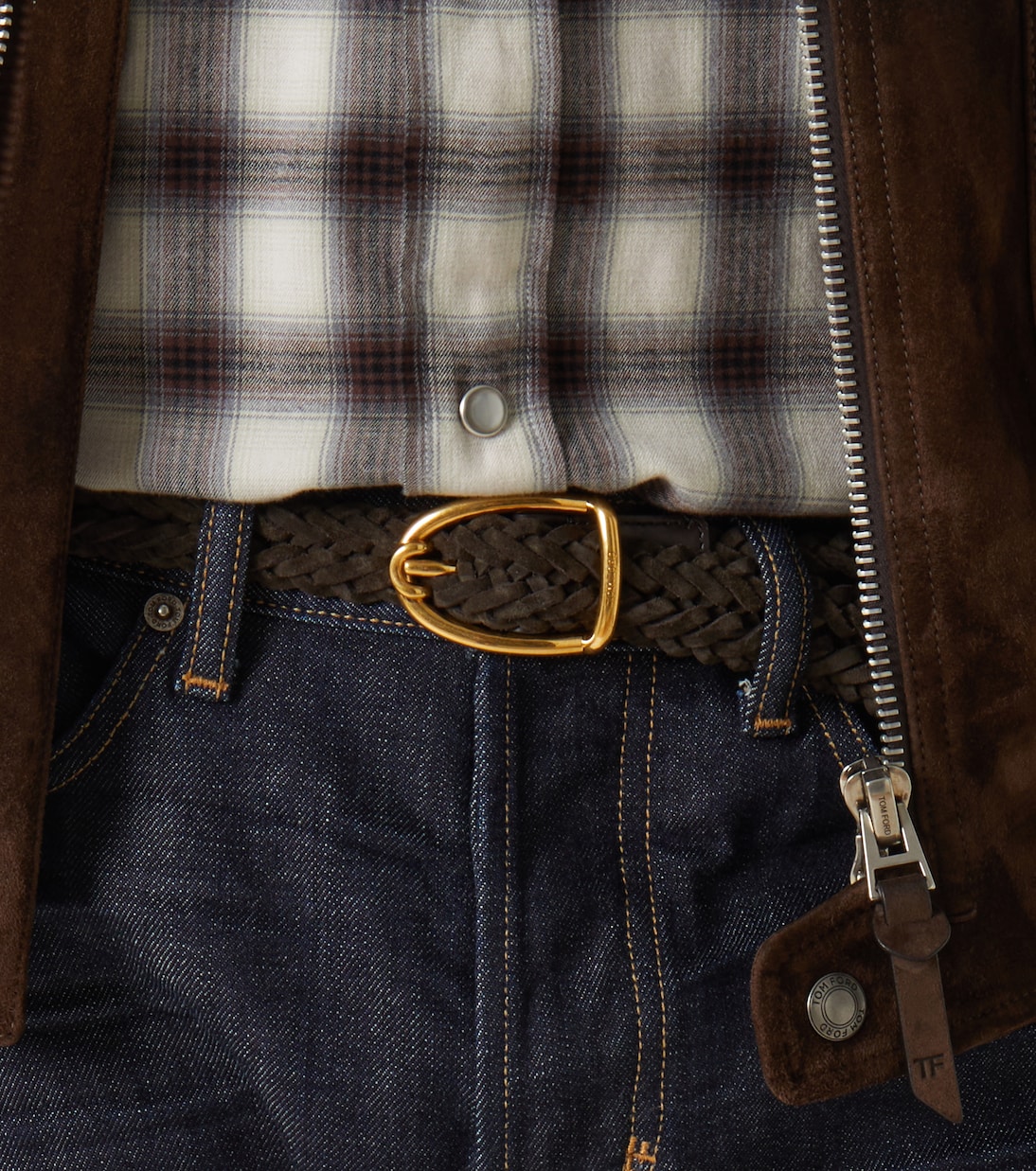 Braided suede belt | Tom Ford