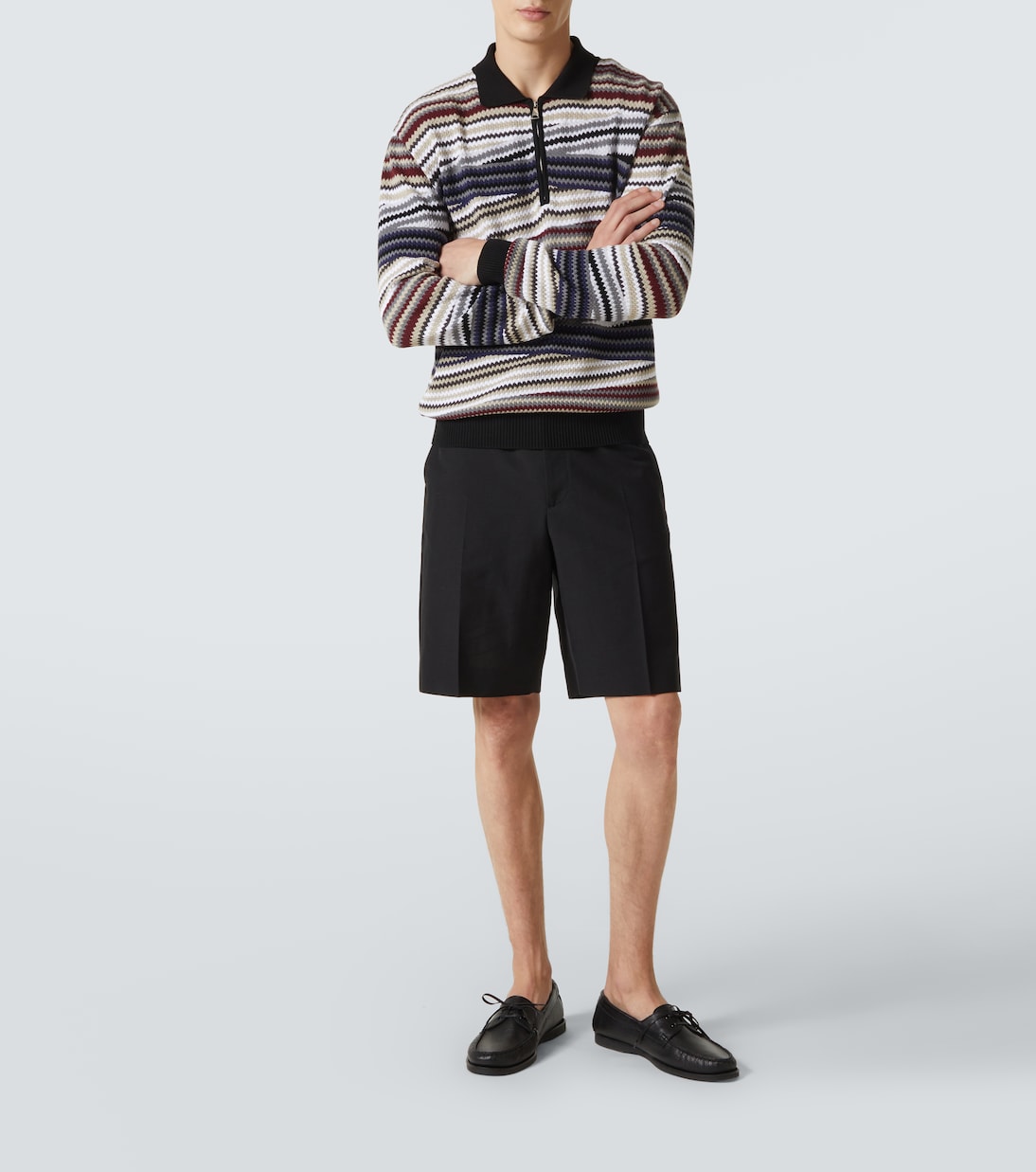 Zigzag cotton polo sweater | Missoni