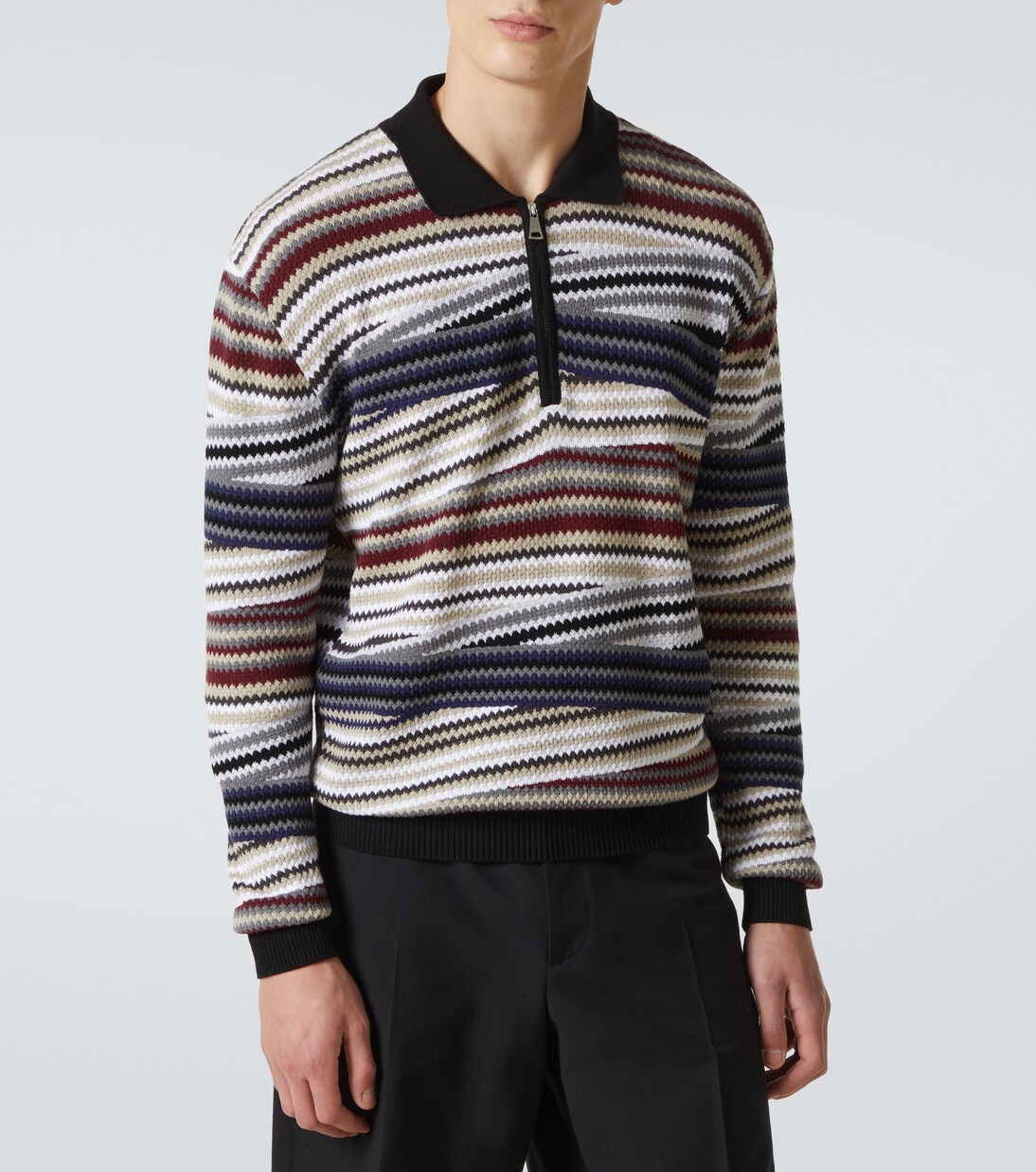 Zigzag cotton polo sweater | Missoni