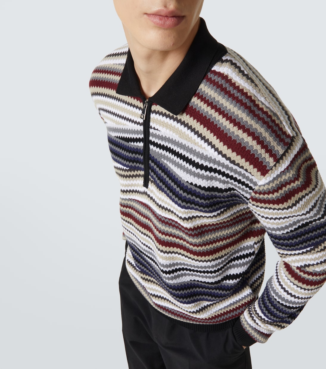 Zigzag cotton polo sweater | Missoni