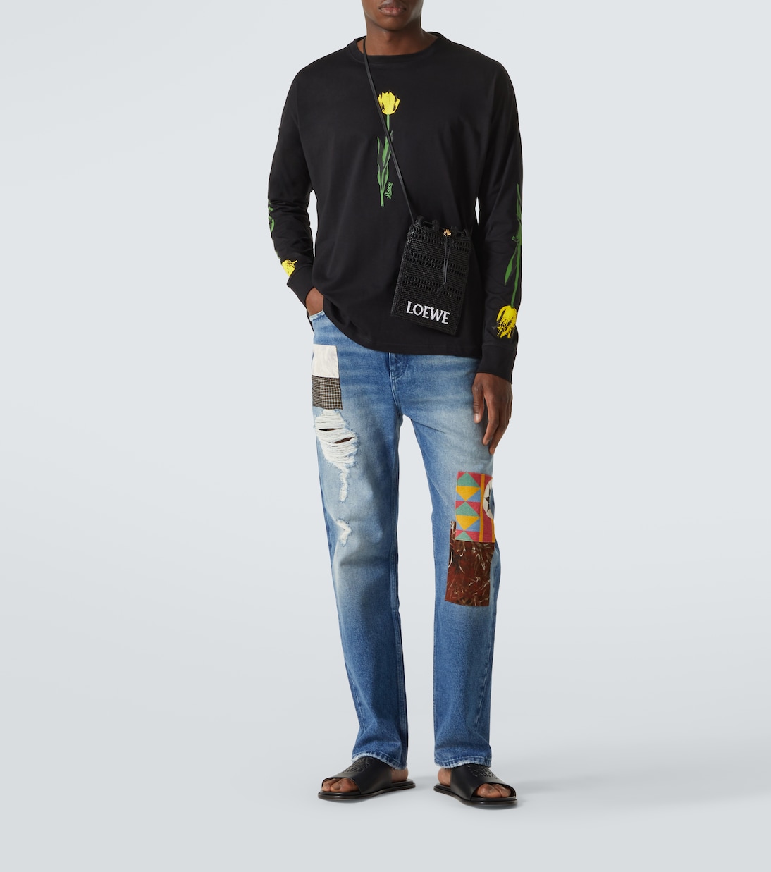 Paula's Ibiza Flex Anagram leather slides | Loewe