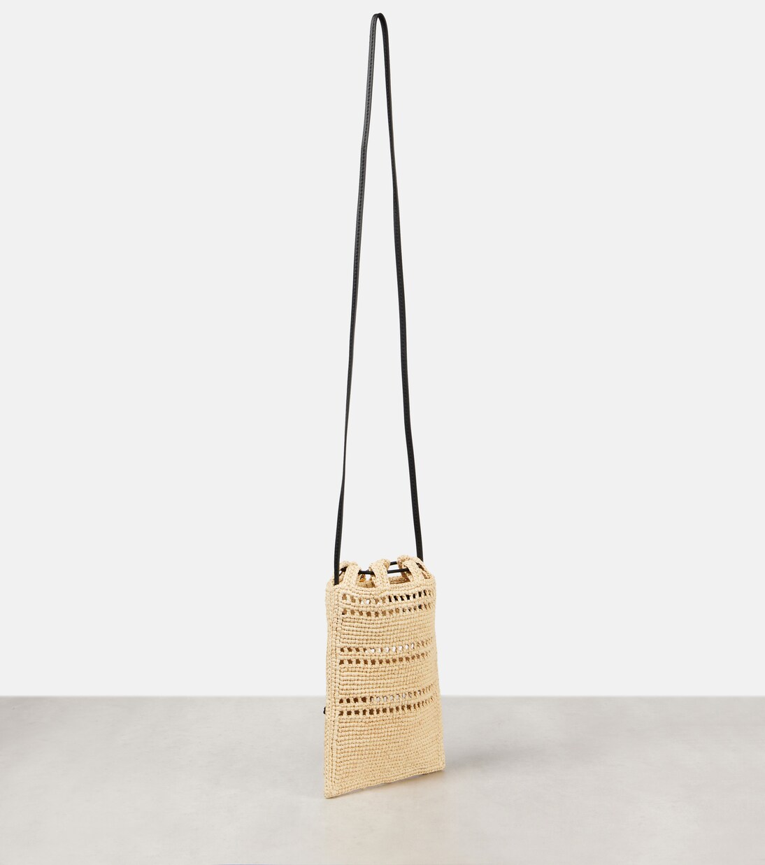 Paula's Ibiza raffia pouch with strap | Loewe
