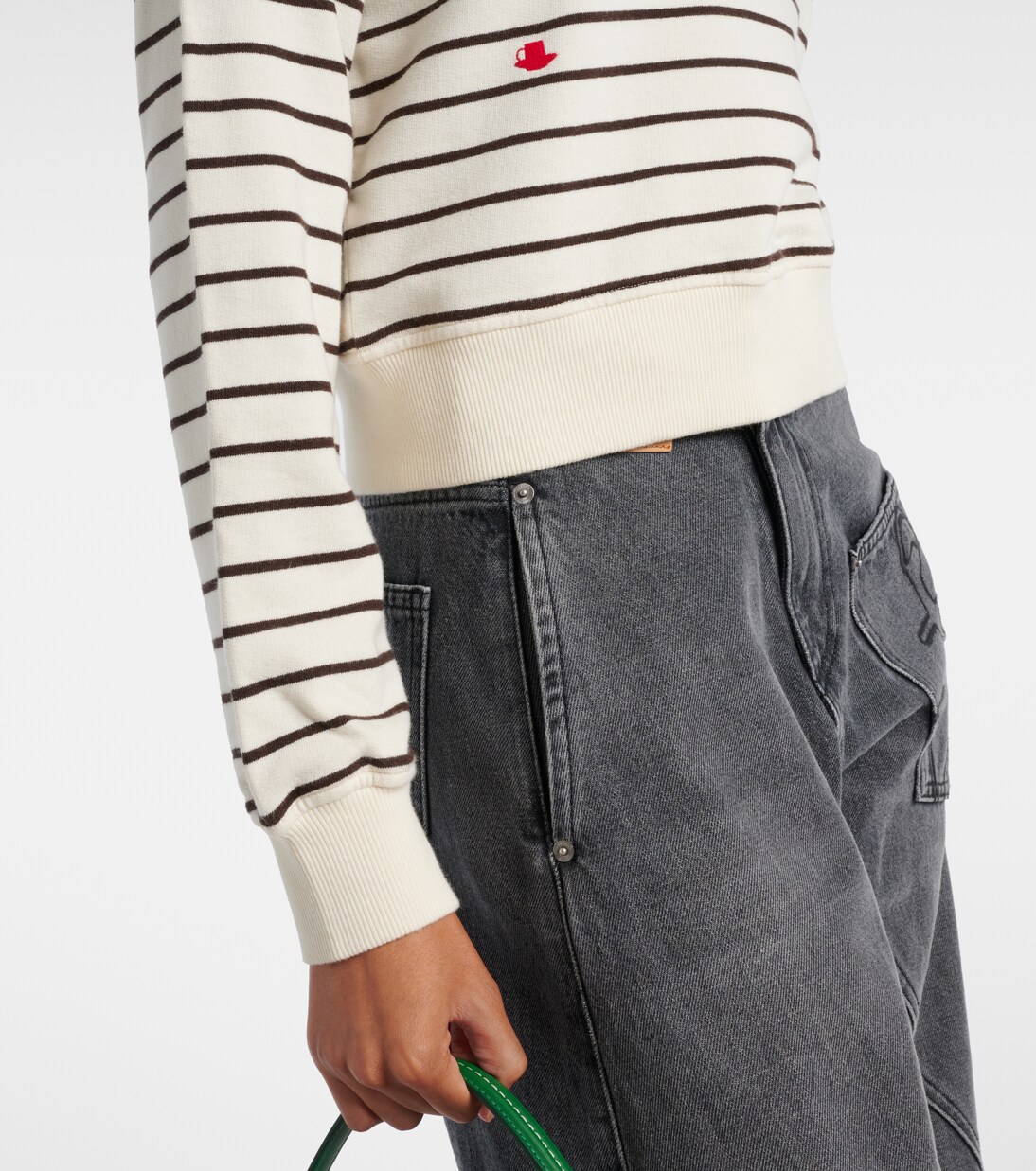 بلوفر بولو كروب من القطن بخطوط | JW Anderson