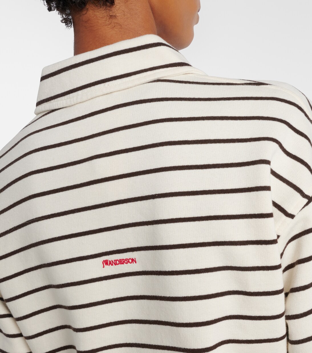 بلوفر بولو كروب من القطن بخطوط | JW Anderson