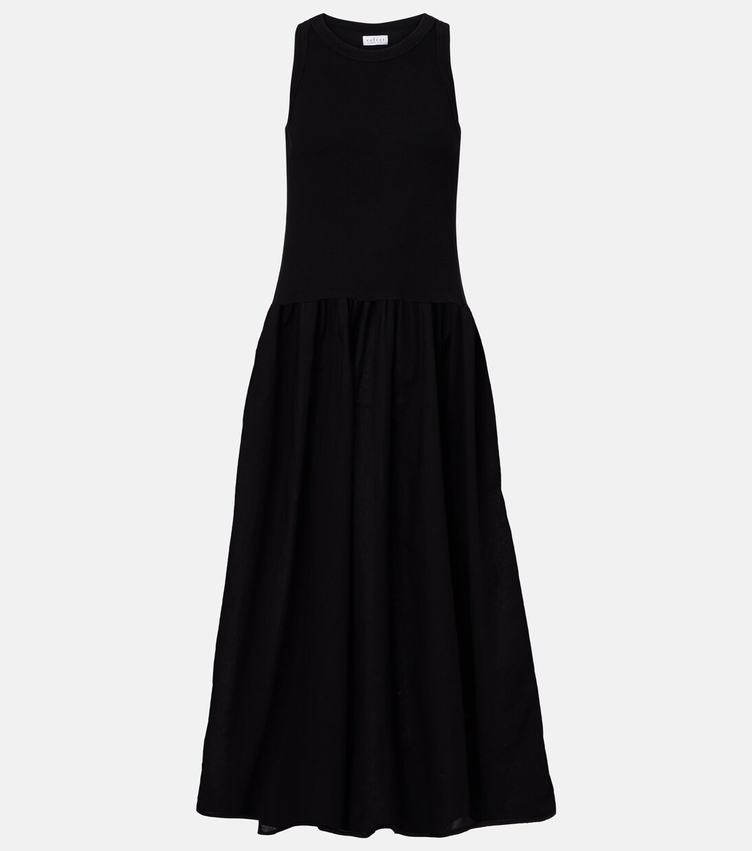 Robe longue Amelia en coton mélangé | Velvet