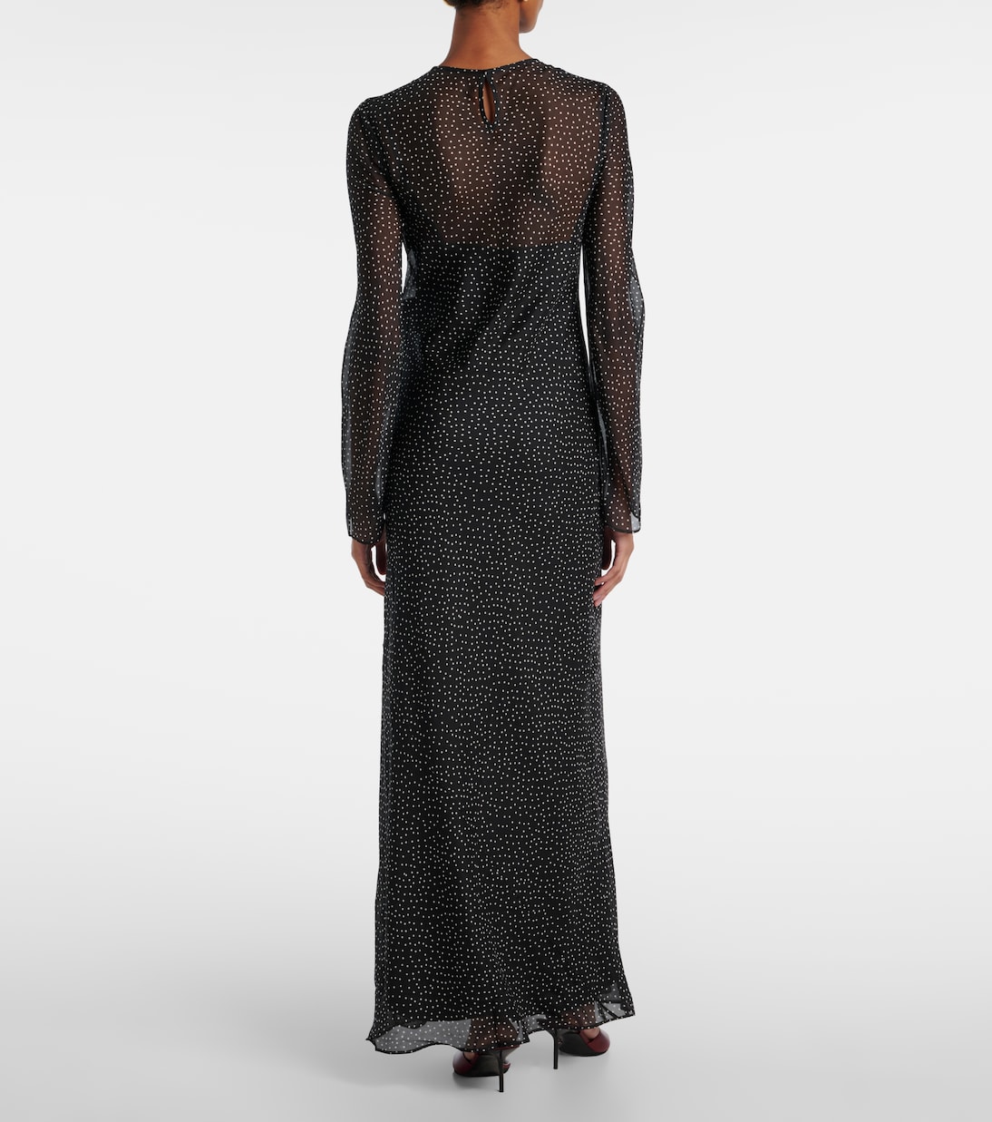 Polka-dot silk maxi dress | SIR