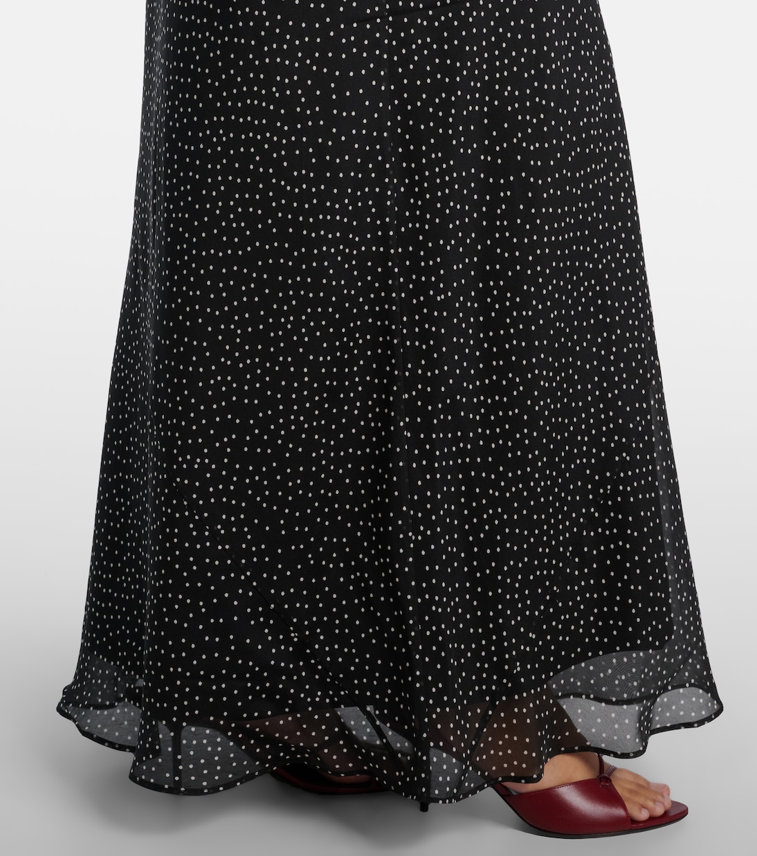 Polka-dot silk maxi dress | SIR