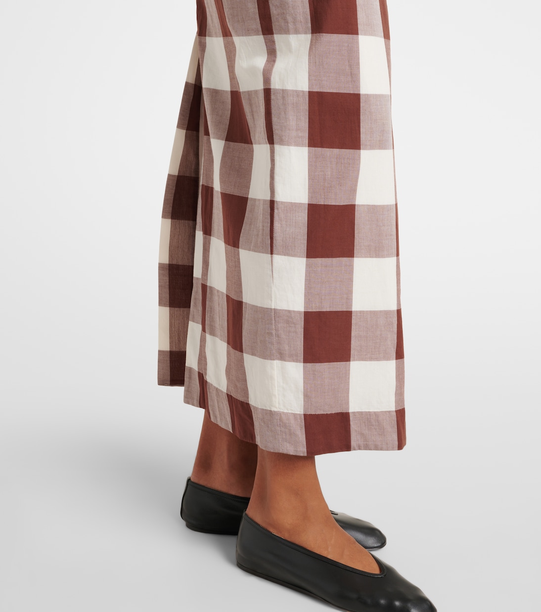 Mira gingham cotton maxi skirt | Posse