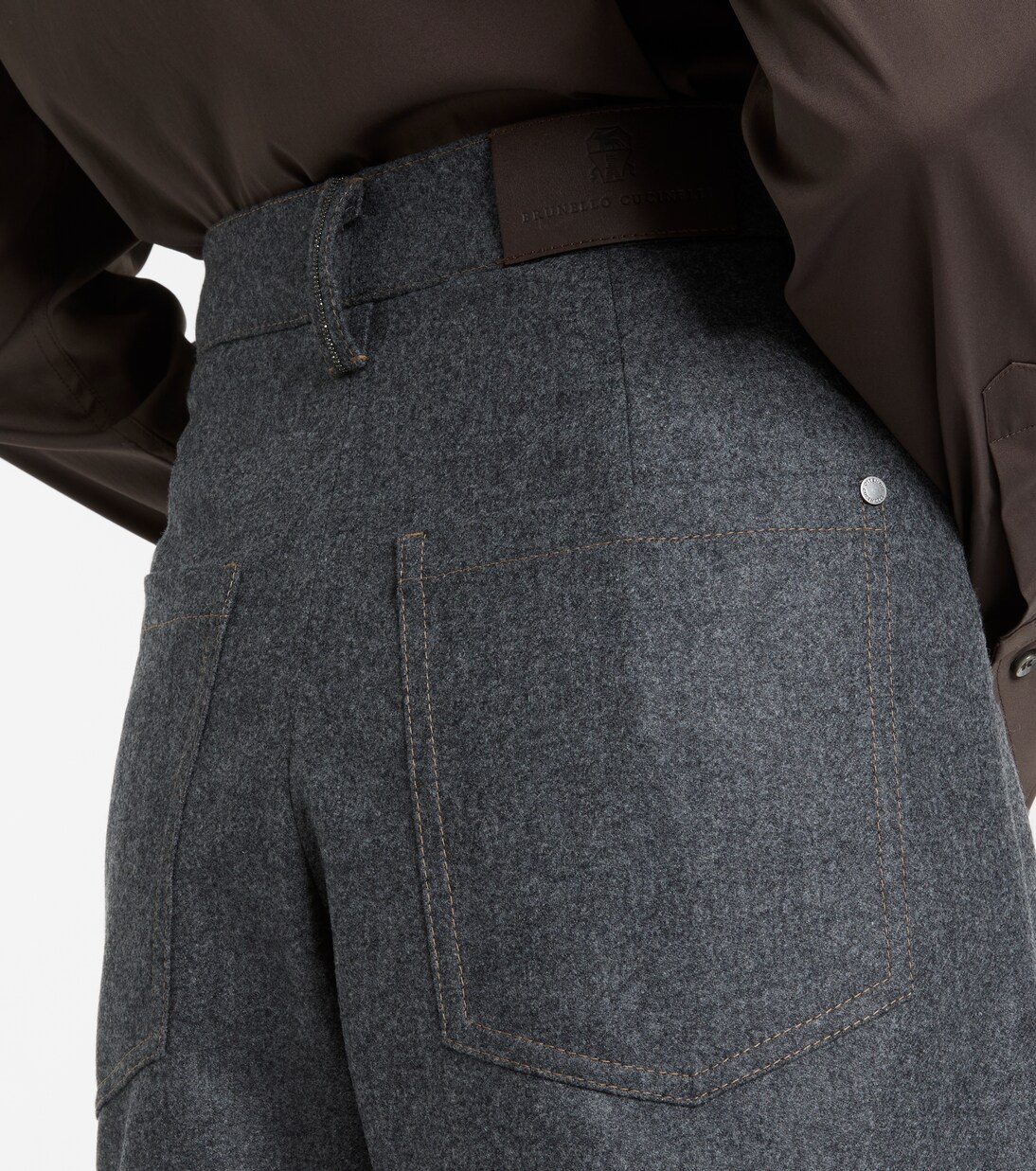 High-rise virgin wool shorts | Brunello Cucinelli