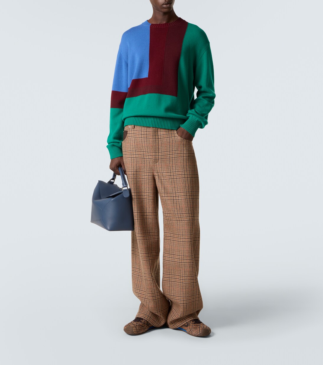 Albers colorblocked intarsia wool sweater | Loewe