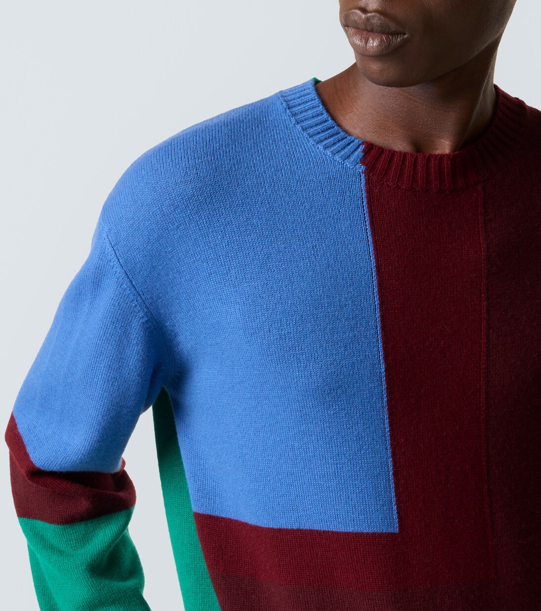 Albers colorblocked intarsia wool sweater | Loewe