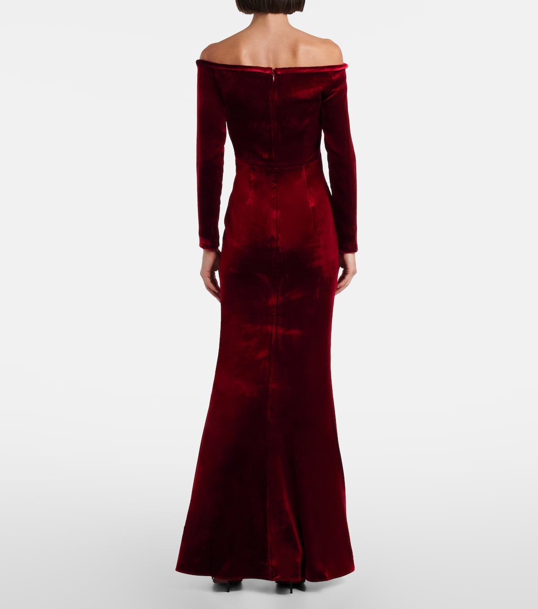 Off-Shoulder-Robe aus Samt | Roland Mouret