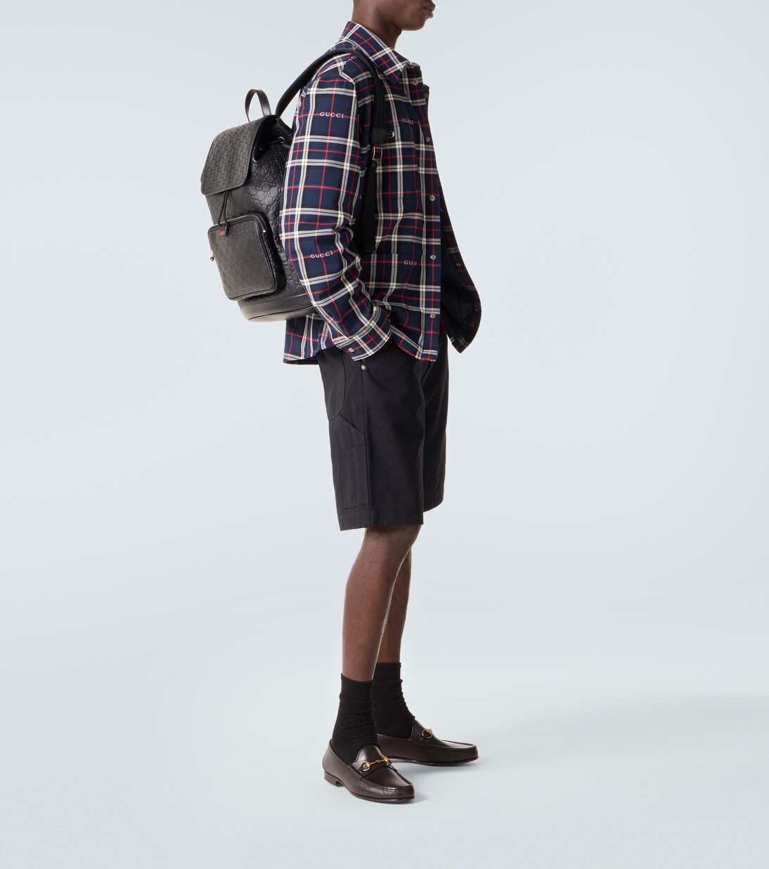 Sac à dos GG Medium en cuir | Gucci