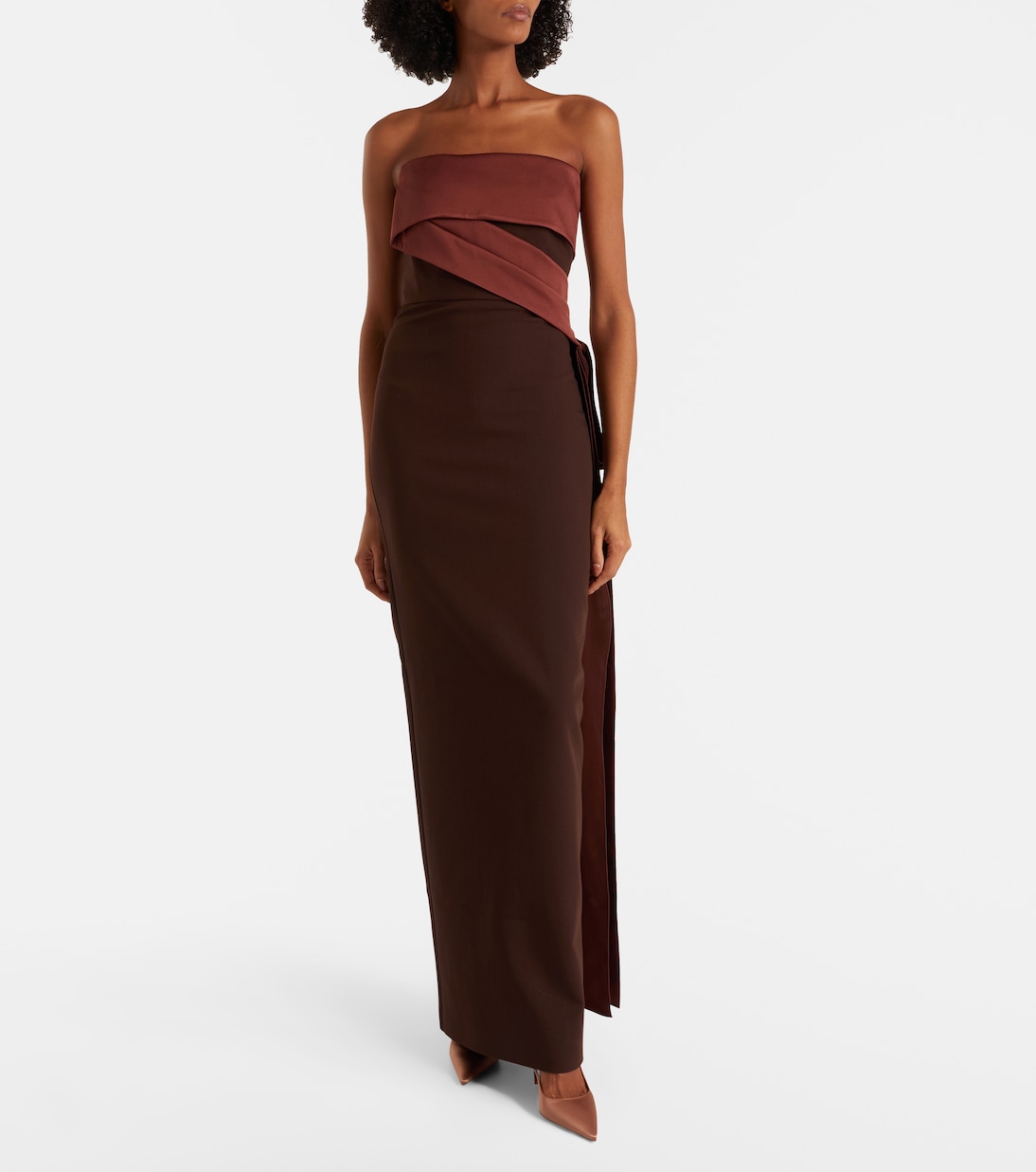 Bustier-Robe aus Crêpe und Taft | Roland Mouret