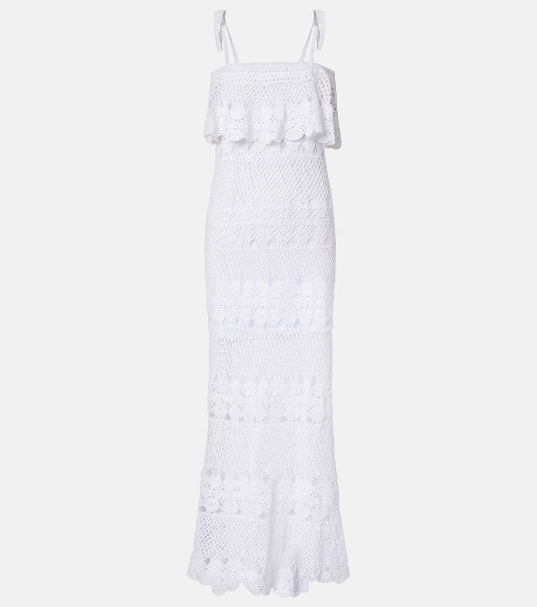 Abito lungo Marianne in crochet di cotone | Anna Kosturova