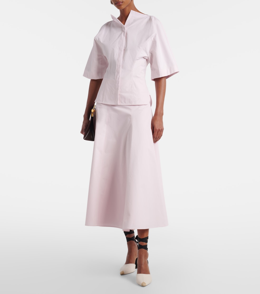 Triangle cotton poplin midi skirt | Jacquemus