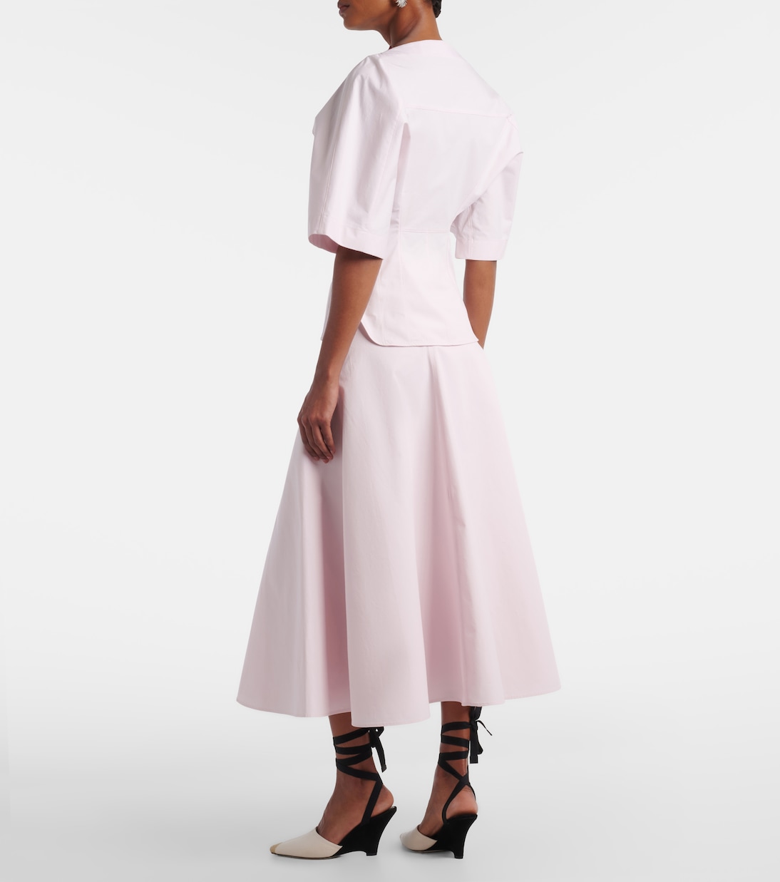 Triangle cotton poplin midi skirt | Jacquemus