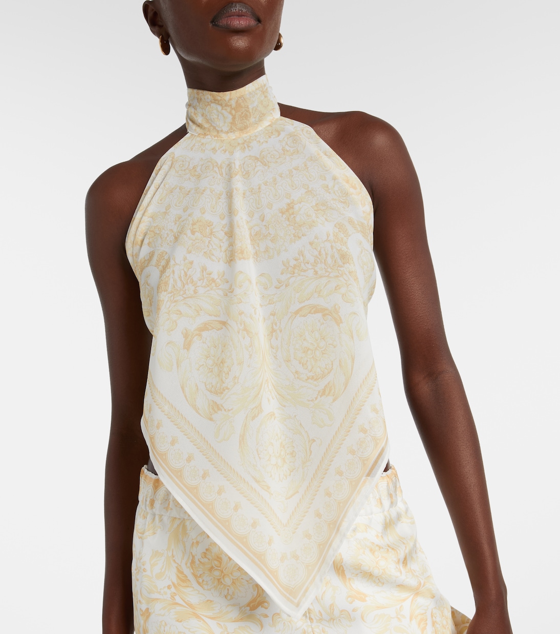 Top en georgette imprimé | Versace