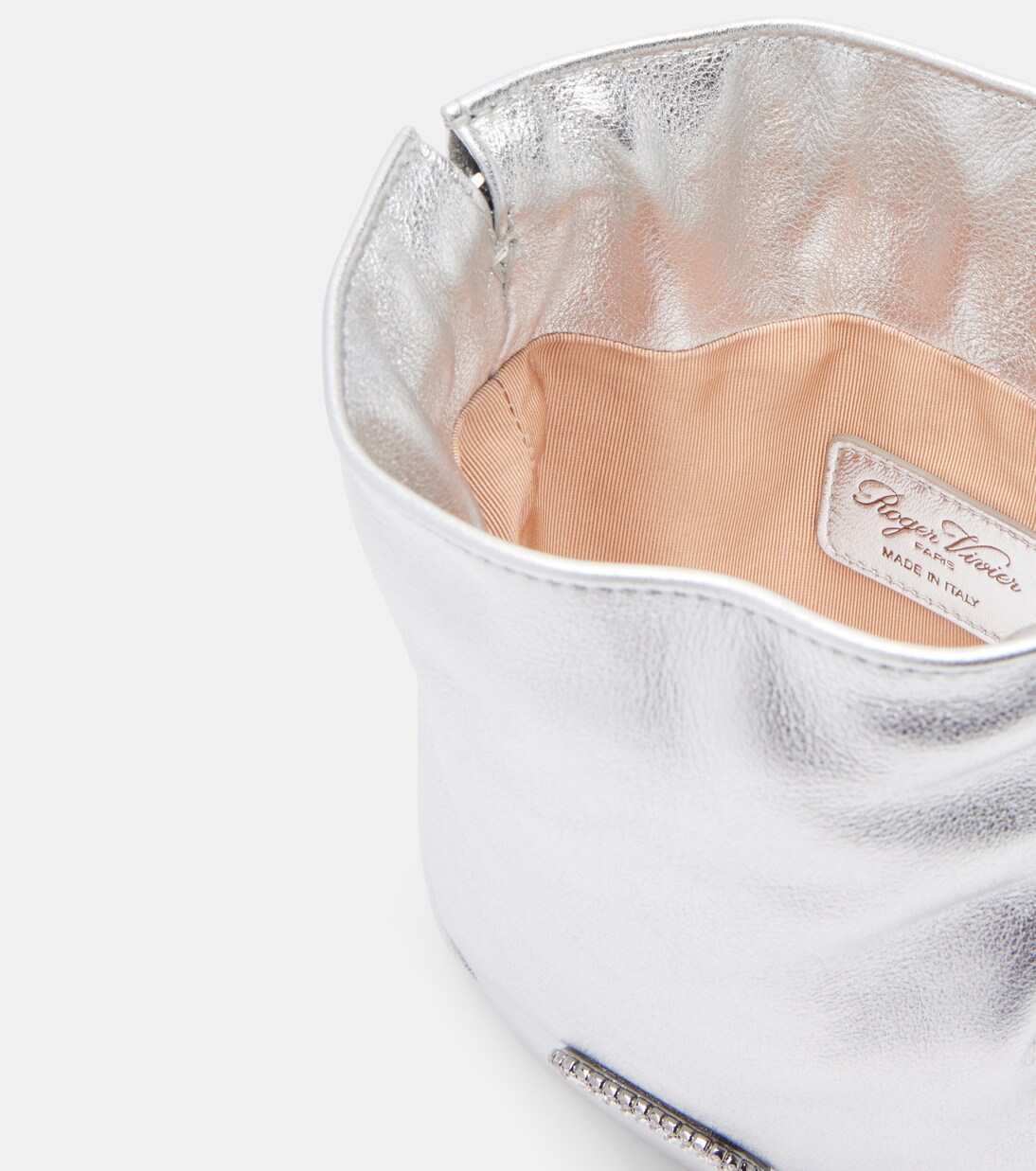 Bucket Bag Pilgrim Nano aus Metallic-Leder | Roger Vivier