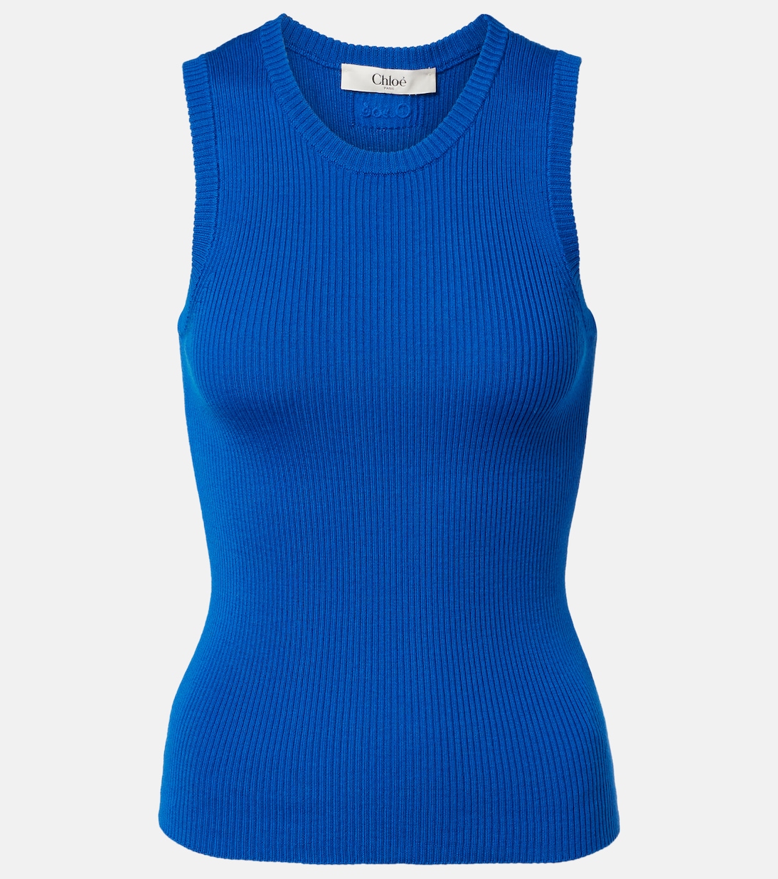 Ribbed-knit wool tank top | Chloé