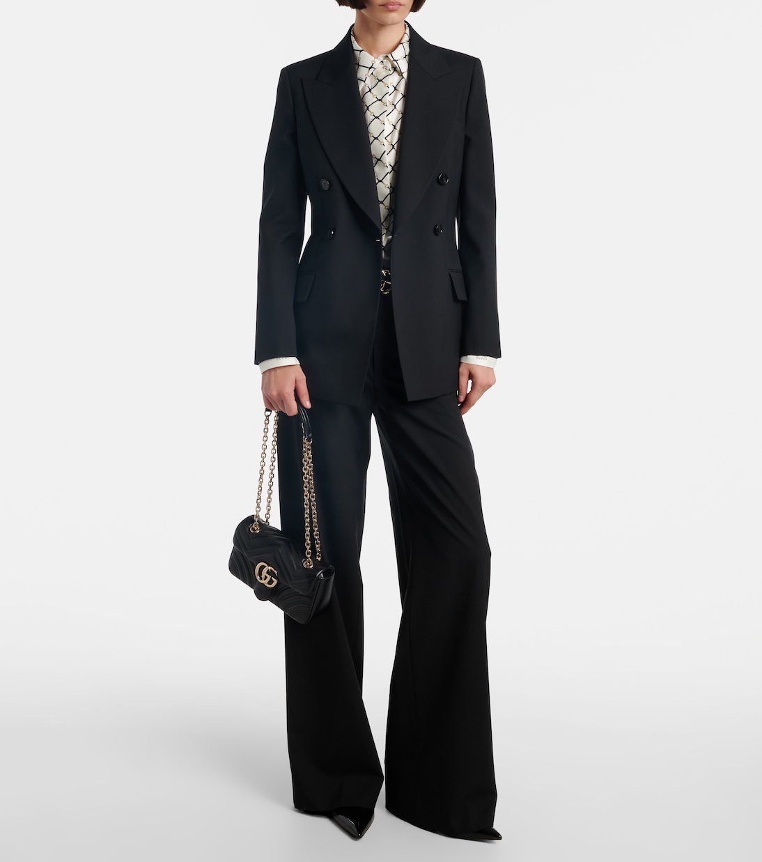 GG Marmont Small leather shoulder bag | Gucci