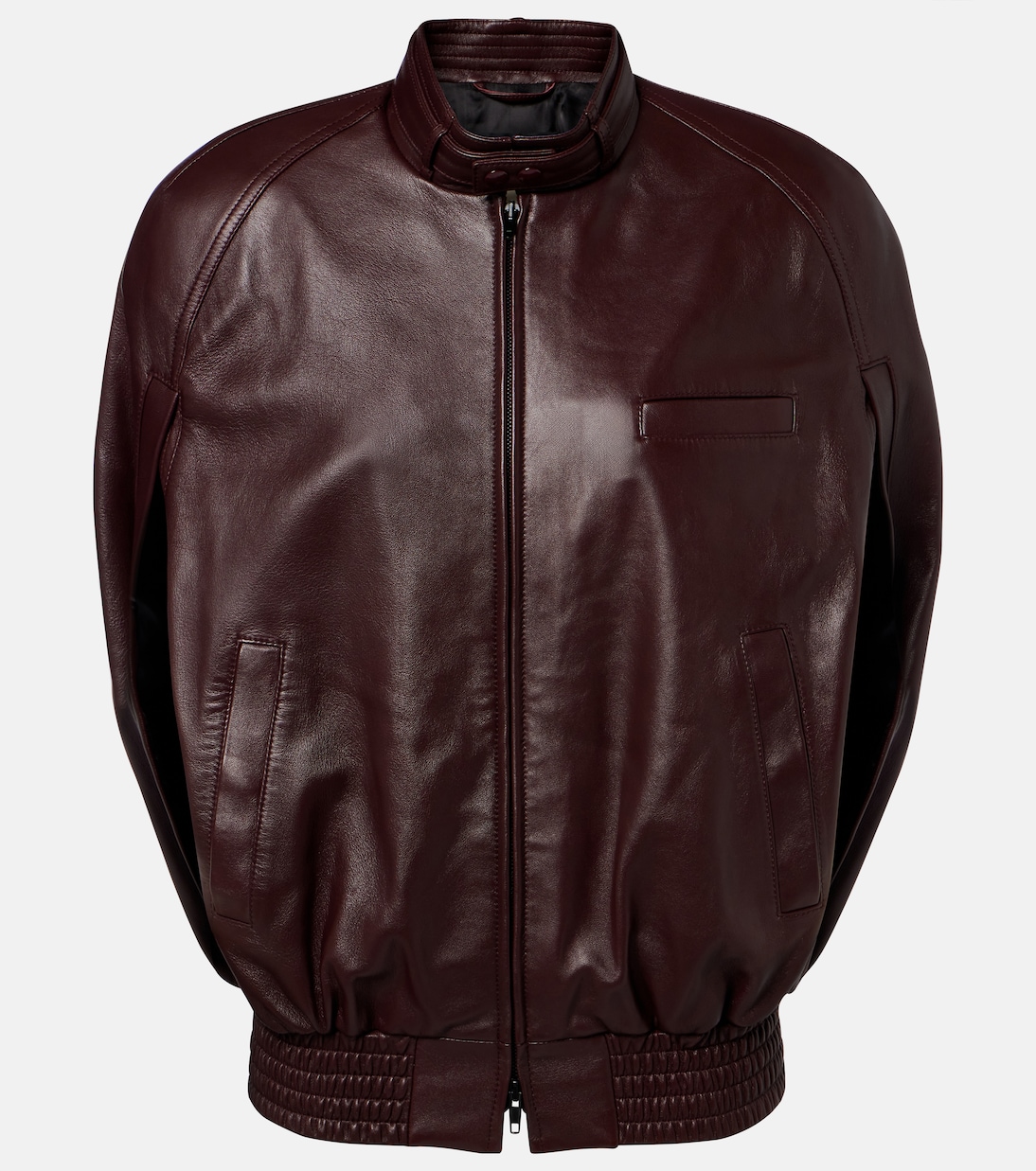 Caped leather bomber jacket | Phoebe Philo
