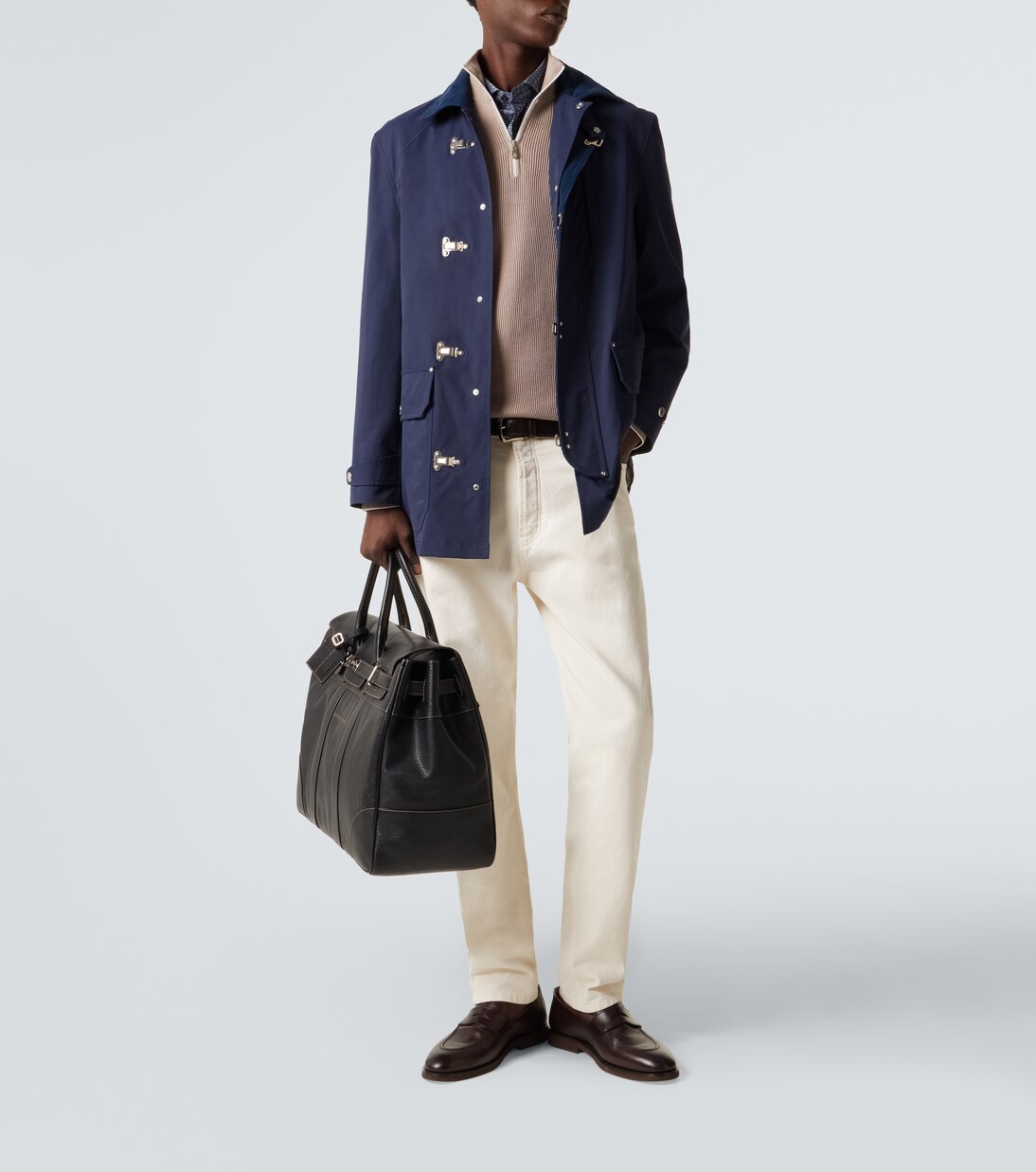 Cotton half-zip sweater | Brunello Cucinelli