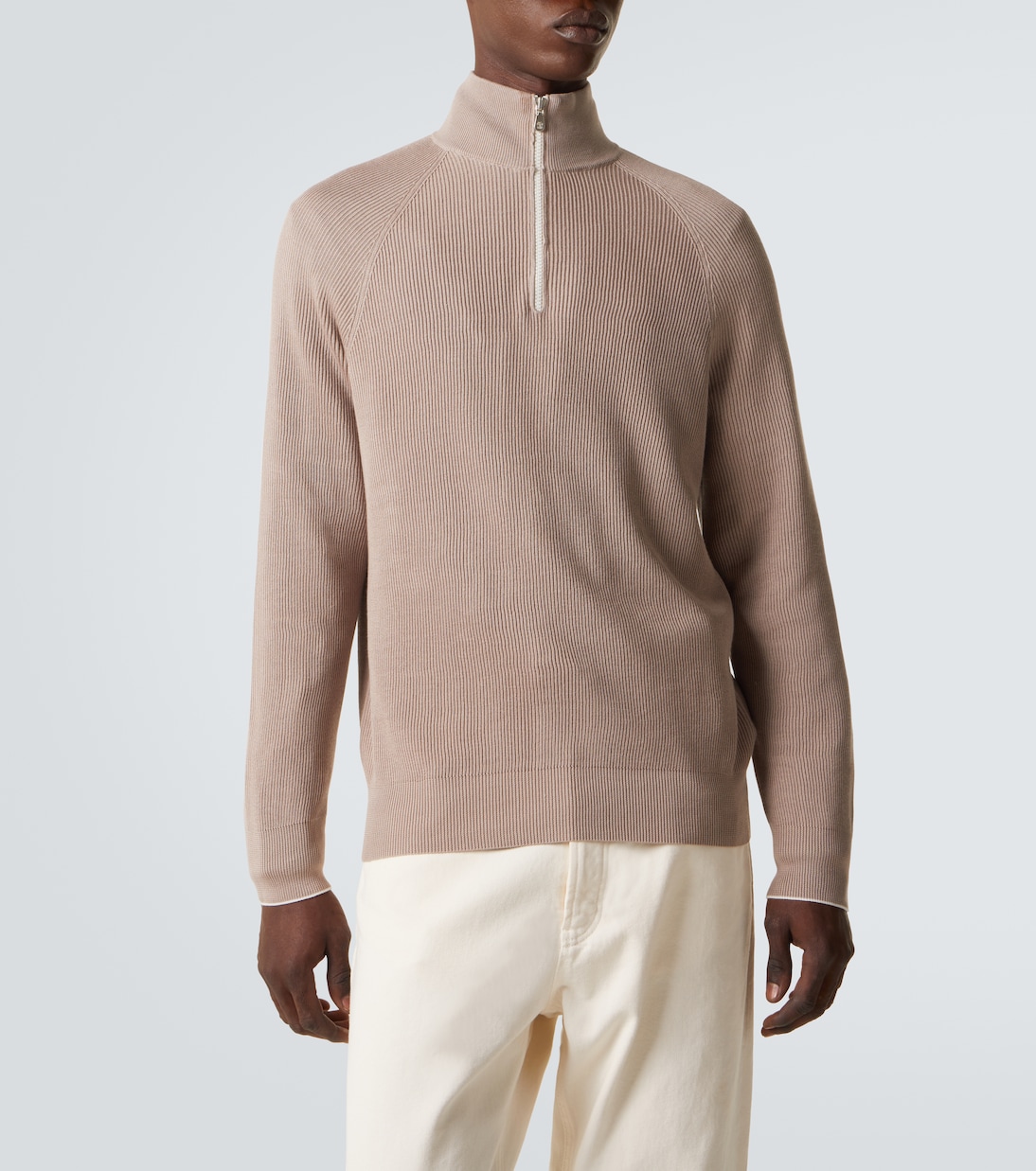 Cotton half-zip sweater | Brunello Cucinelli