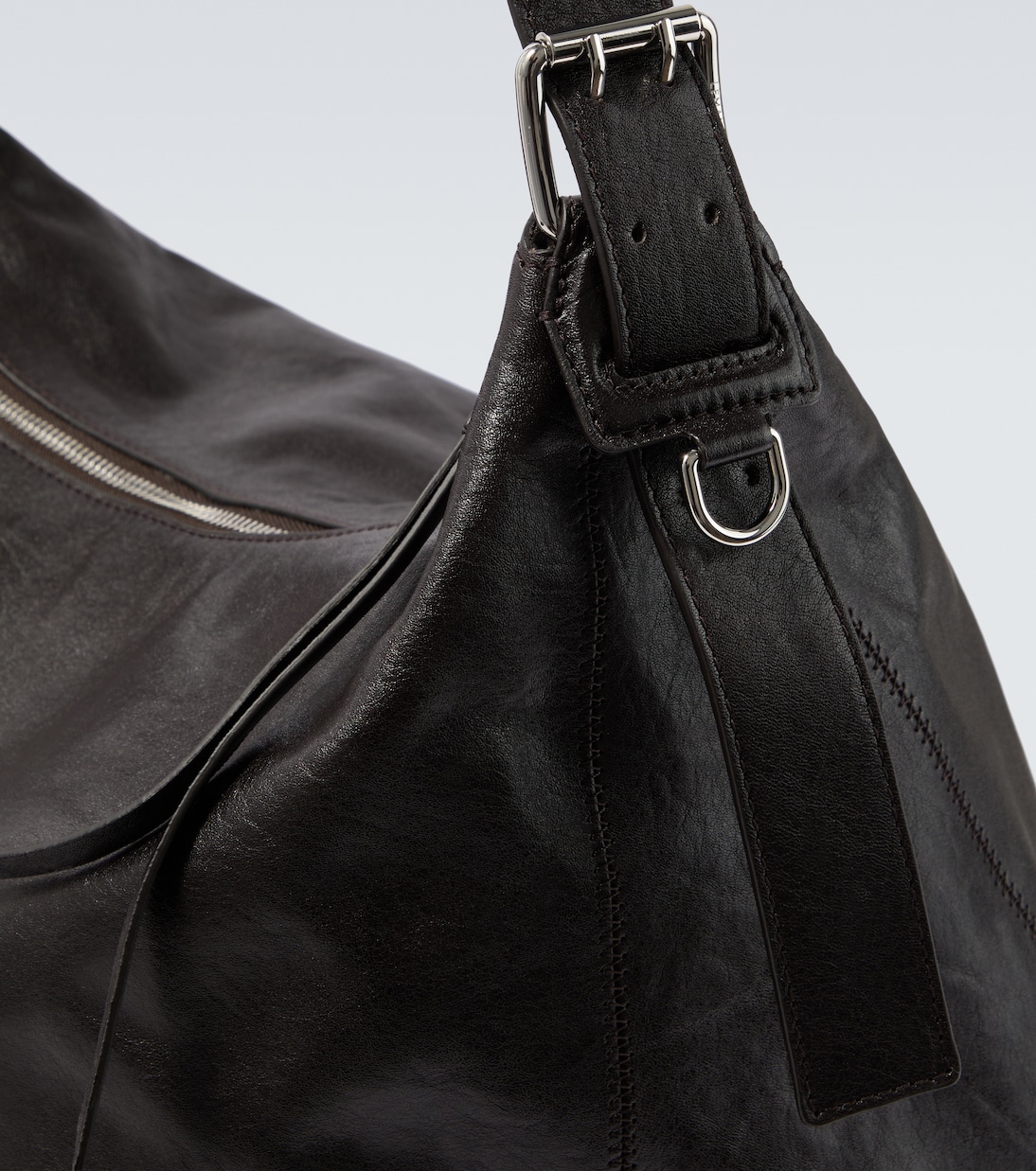 Belted leather shoulder bag | Lemaire