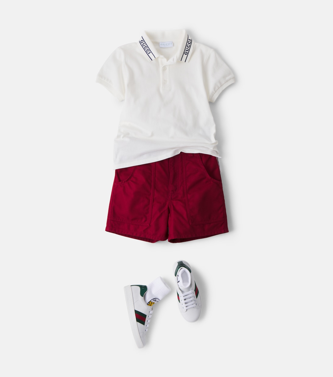 Shorts Web Stripe aus Baumwoll-Canvas | Gucci Kids